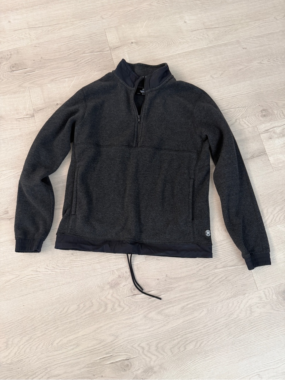 Reigning Champ Black Quarter-Zip Fleece Pullover